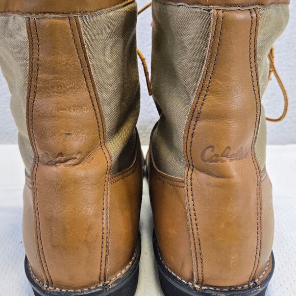 Danner Sierra x Cabelas Boots Mens 10 Leather Canvas Hunting Tan Vibram Sole USA main image 7
